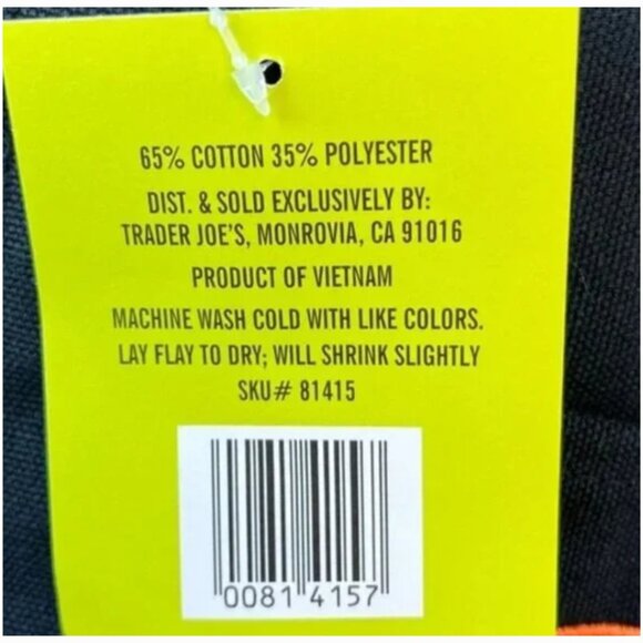 TRADER JOE'S LIMITED EDITION CANVAS MINI TOTE SET/FOUR - Picture 6 of 6